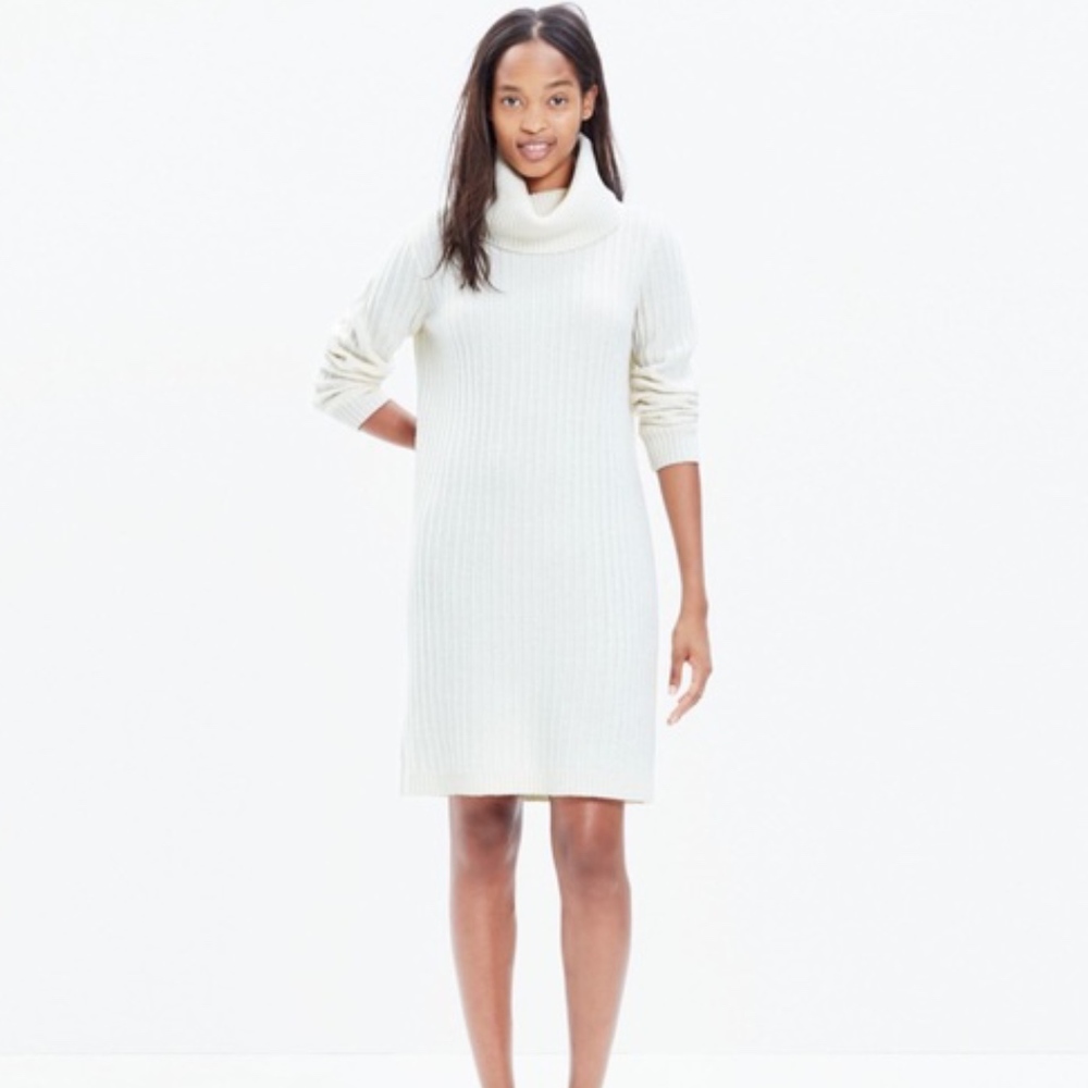 Madewell Turtleneck Sweater-Dress 100% Wool - XXS